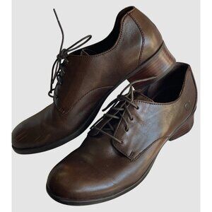 Born Mott Oxfords Brown Leather Shoes Academia Granny Preppy Comfort Womens 8